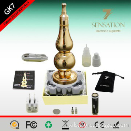 2014 New arrival own patent 18K gold plated GK7 electronic cigarette